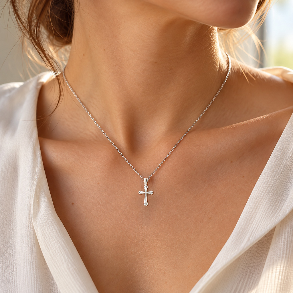 Stříbrný přívěsek křížek Crux Argentea (3)